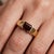 Contemporary Garnet Signet Gemstone Ring | January Birthstone Ring | Everyday Stacking Ring Us 7 For Sale - Image 3 of 5