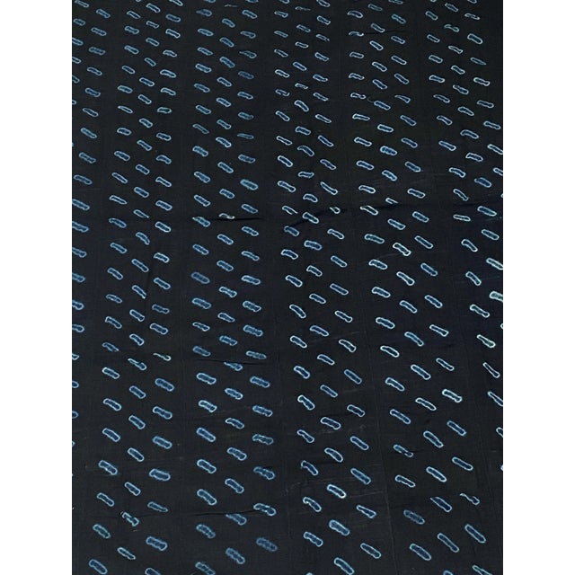 African Fine Indigo Cloth - Mossi Tribe Burkina Faso 58" H by 41" W For Sale - Image 3 of 8