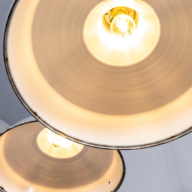 Industrial Grey Enamelled Pendant Lamp from Benjamin, 1950s For Sale - Image 6 of 12