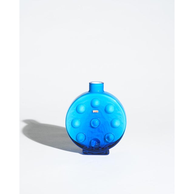 Glass Pop Art Duo Blue Cased Glass Bubble Vases from Friedrich Kristall, Germany, 1970s, Set of 2 For Sale - Image 7 of 18
