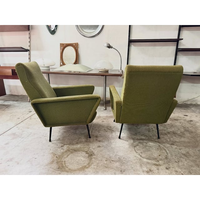 Mid-Century Modern Italian Armchairs, 1950s, Set of 2 For Sale - Image 3 of 9