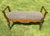Late 20th Century Vintage, Neoclassical-Style, Animal Print Upholstered, Window Bench, With Shell and Barley Twist Accents For Sale - Image 5 of 11
