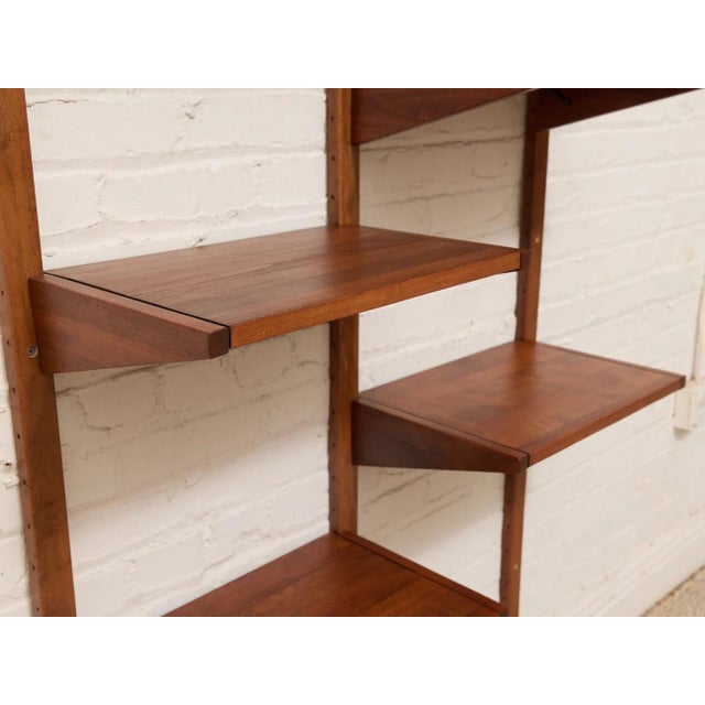 Mid 20th Century Restored Vintage Mid-Century Modern Wall Unit Shelf For Sale - Image 5 of 9