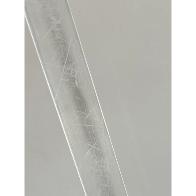 Transparent 1970s Vintage Mid-Century Lucite Z-Shaped Coffee Table Base For Sale - Image 8 of 11