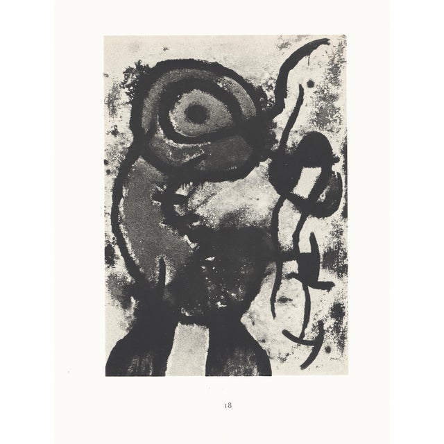 1967 Joan Miró Lithograph 18, "Personnage Et Oiseau" (Person and Bird) For Sale