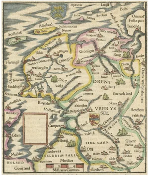 Woodcut Map by Münster, 1550