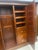 French Large Antique Walnut Triple Wardrobe With Mirror Door 1910s For Sale - Image 3 of 4