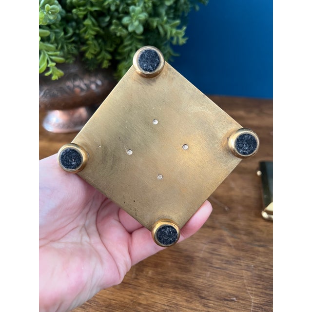 1960’s Brass & Lucite Candlestick Holders Set of 3 For Sale - Image 18 of 18