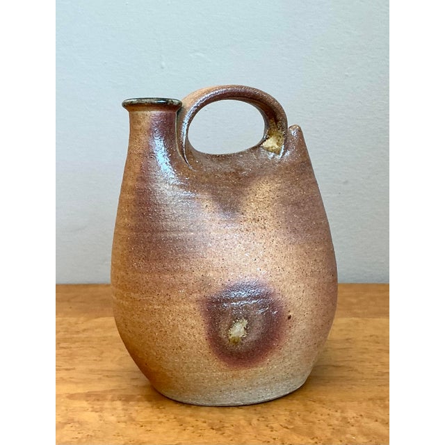 Mid-Century Modern Vintage Original Studio Pottery Pitcher For Sale - Image 3 of 12