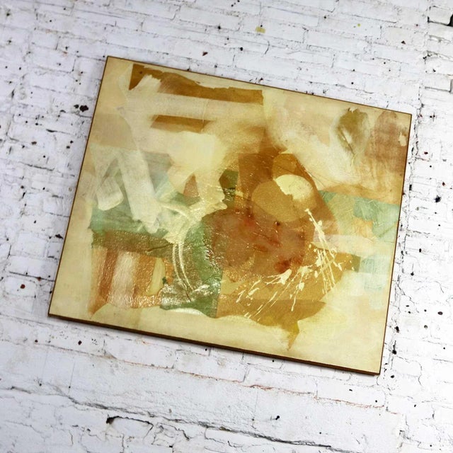 Mixed Media Abstract 2d Art Piece Where No Sea Runs by Richard Slimon Spring 1962 For Sale - Image 6 of 13