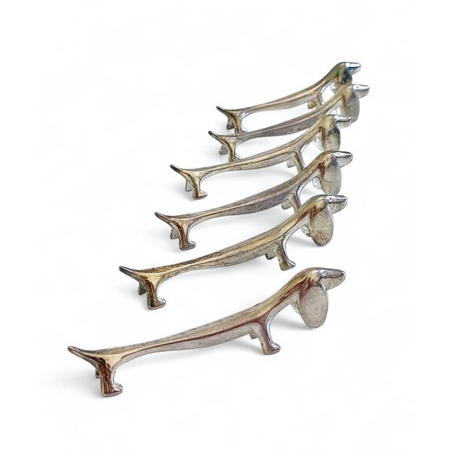 Silver Vintage Knife Rests, Set of 6 For Sale - Image 8 of 17