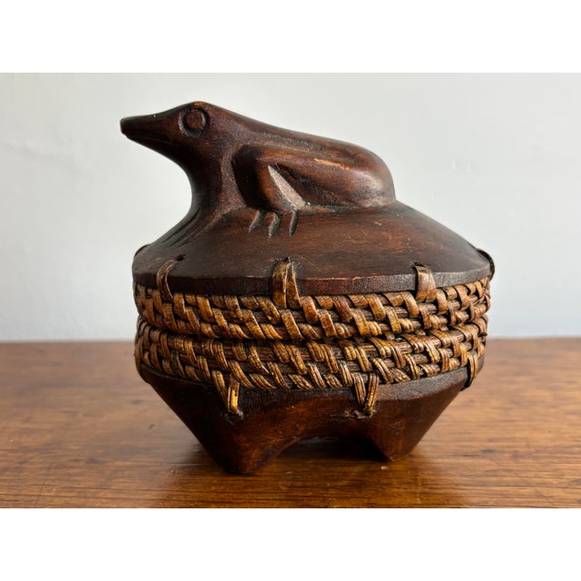 Wood Small 1980s Wooden Frog Box For Sale - Image 7 of 7