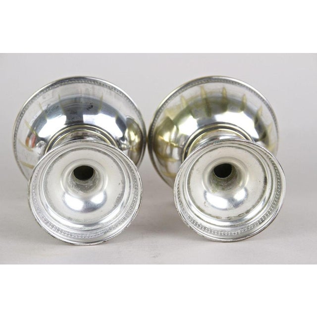 Art Nouveau Silvered Brass Goblets on Tray by Argentor, 1910, Set of 3 For Sale - Image 18 of 18