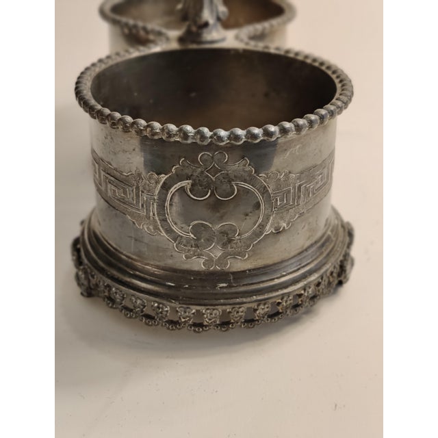 Antique 19th-Century Signed Redfield & Rice Ornate Double Bottle Holder For Sale - Image 9 of 17