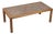 1970s Danish Teak Coffee Table With Tile Top & Brass Accents For Sale