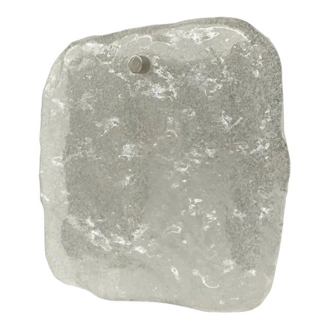 Ice Glass Wall Lamp from Kalmar Franken KG, 1960s For Sale