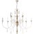 Fortuna Large Chandelier in Vintage White and Gild Designer: Julie Neill Canopy: 5.5" Round Mounting: Chain Shade Detail:...