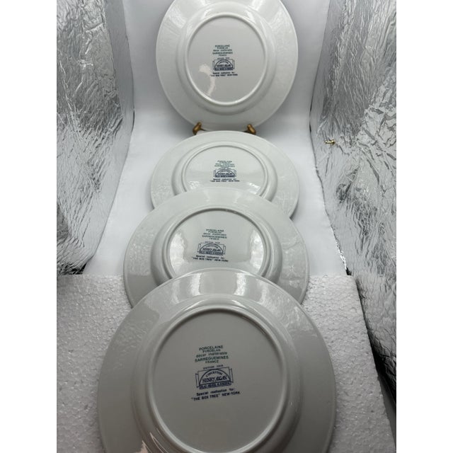 1990s Sarreguemines France Porcelain Pyroblan Custom Made Plates- Set of 4 For Sale In New York - Image 6 of 12