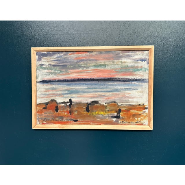 Vidar Bäckman, Spring Evening in Göviken, 1950s, Oil Painting on Canvas, Framed For Sale - Image 11 of 18
