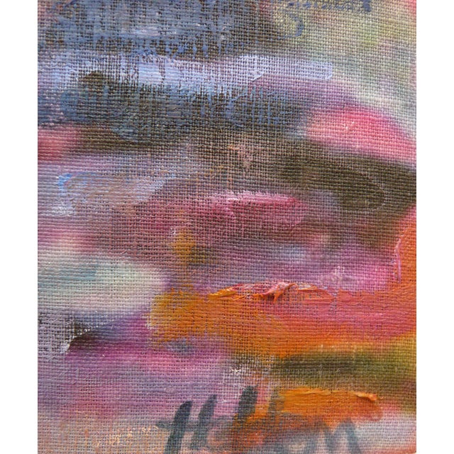 Martha Holden, Large "Ship in the Harbor" Contemporary Expressionist Style Nautical Oil Painting For Sale - Image 4 of 11