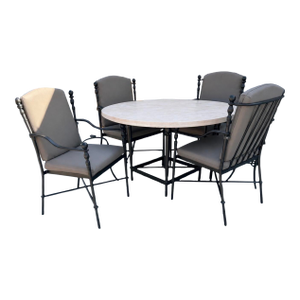 Michael Taylor Designs Dining Chairs and 48” Round Table