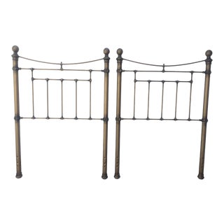 Transitional Twin Metal Headboards - a Pair For Sale