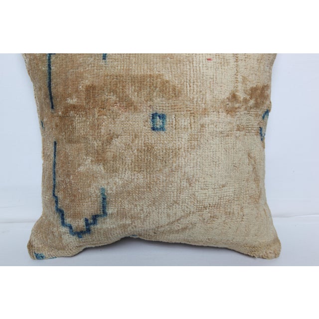 Mid 20th Century Modern Home Decor Soft Tones Oushak Rug Pillow Cover - 16'' X 16'' For Sale - Image 5 of 8
