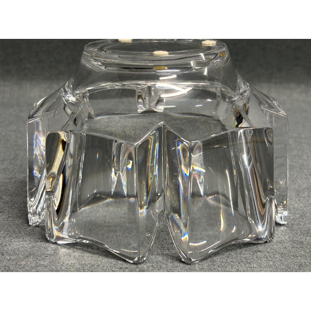 Glass Orrefors Corona Crystal Bowl For Sale - Image 7 of 7