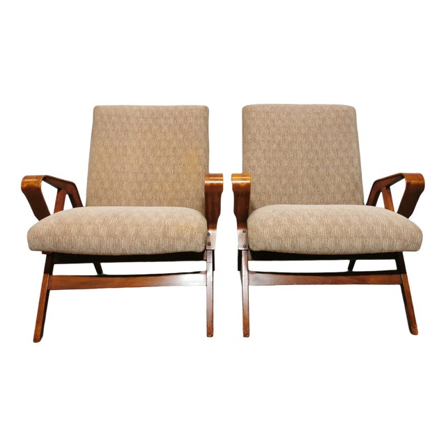 Set of Armchairs attributed to Frantisek Jirak for Tatra, 1960s For Sale
