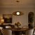 Scalloped Brass Semi Flush Ceiling Light, Vintage Flower Pendant Fixture With Milk Glass Globe For Sale - Image 6 of 12