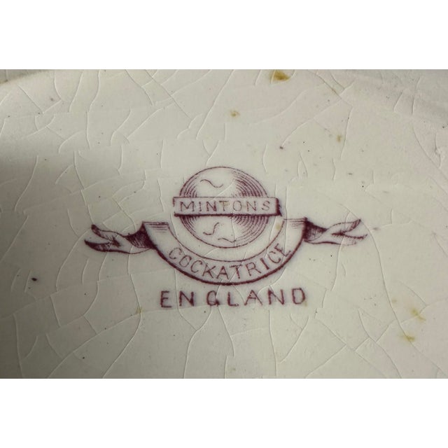Set of Two Vintage “Cockatrice” Plates made in England by Minton’s Fine China Item#: 294130 Pattern Code: M COCGRSC...