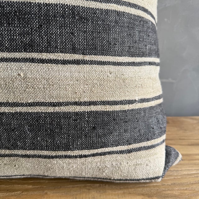 Vintage Rug Pillow Cover With Stripes For Sale In Los Angeles - Image 6 of 8