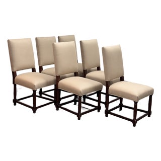 Restoration Hardware Empire Parsons Back Dining Chairs, Set of Six For Sale