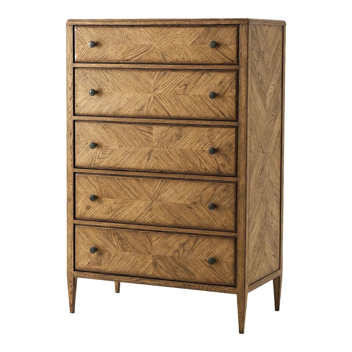 Neo Classic Tall Light Oak Dresser | Chairish