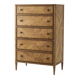 Neo Classic Tall Light Oak Dresser For Sale