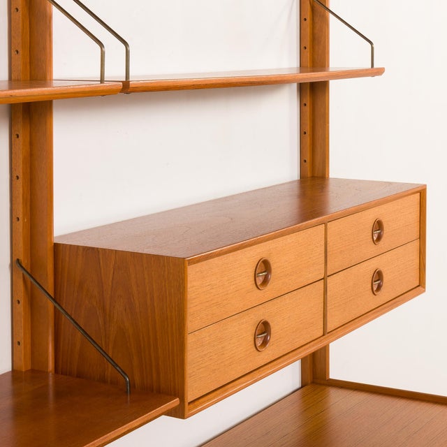Teak Free Standing Wall Unit by Fredrik A. Kayser for Gustav Bahus, Norway, 1960s For Sale - Image 9 of 18
