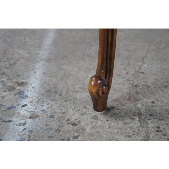 Late 20th Century National Mt Airy French Provincial Louis XV Walnut Writing Desk W Mirror & Light For Sale - Image 11 of 15