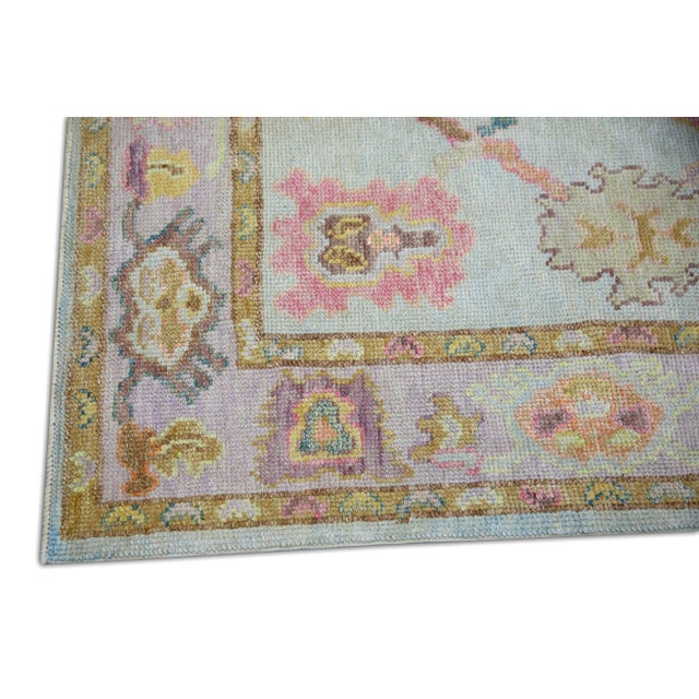 Modern Modern Turkish Oushak Rug 4' X 5'4" For Sale - Image 3 of 6