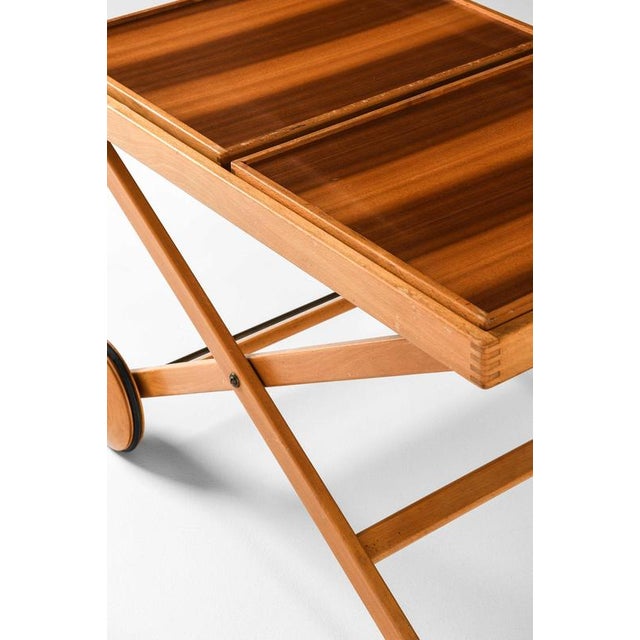 Scandinavian Modern Trolley in Beech attributed to Tapio Wirkkala & Aulis Leinonen, 1950s For Sale - Image 6 of 7