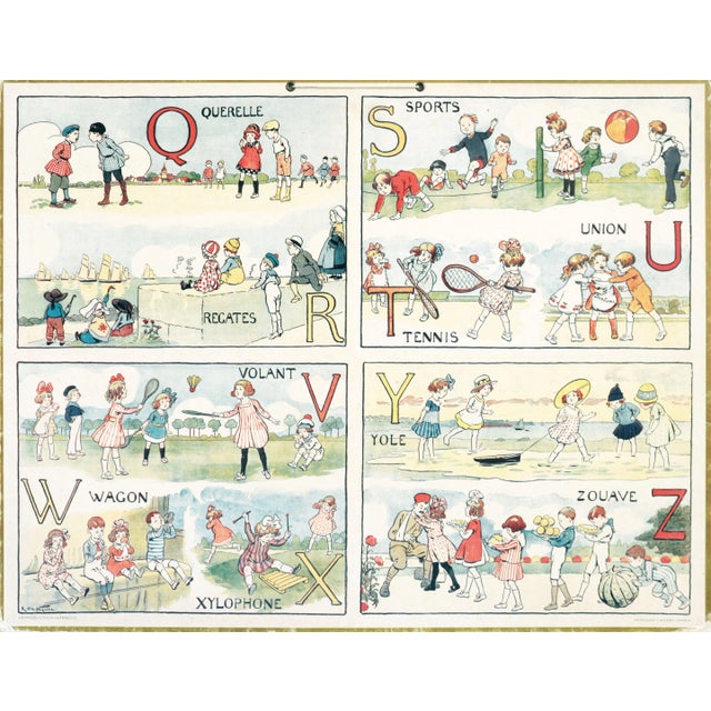 1920s French Alphabet Cardboard - Raymond De La Nézière For Sale - Image 4 of 4