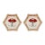Castaways Hotel Miami Beach Glass Ashtrays - A Pair For Sale