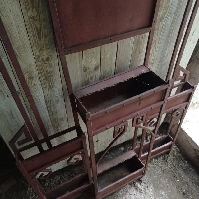 Metal Art Nouveau Hall Coat Rack, 1890s For Sale - Image 7 of 15