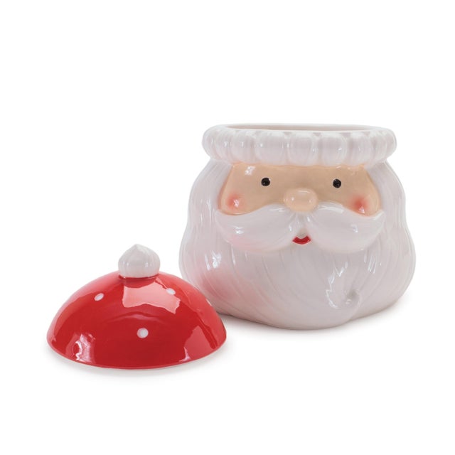 Ceramic Ceramic Holiday Canister (Set of 2) For Sale - Image 7 of 7