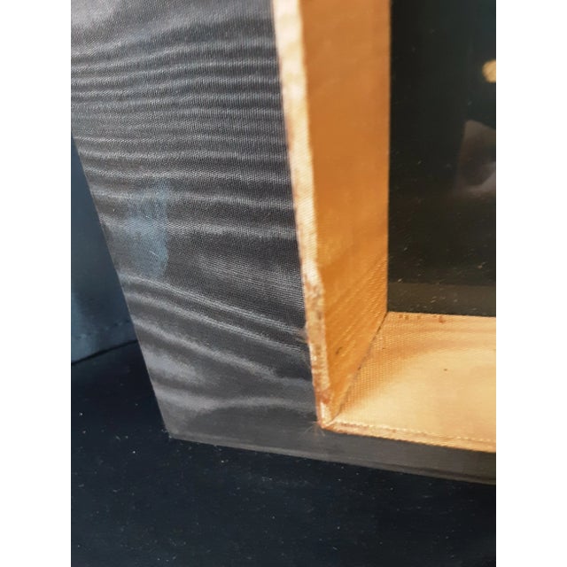 Brown Vintage Framed Thai Silk Painting For Sale - Image 8 of 10