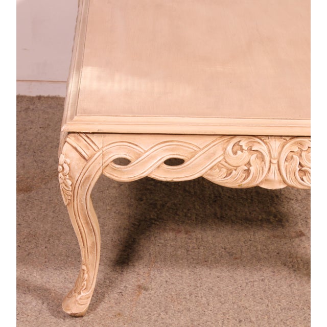 Beige Polychrome Wooden Coffee Table, 1980s For Sale - Image 8 of 13