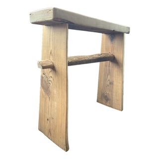 Early 20th Century Rustic Tall Milking Stool For Sale