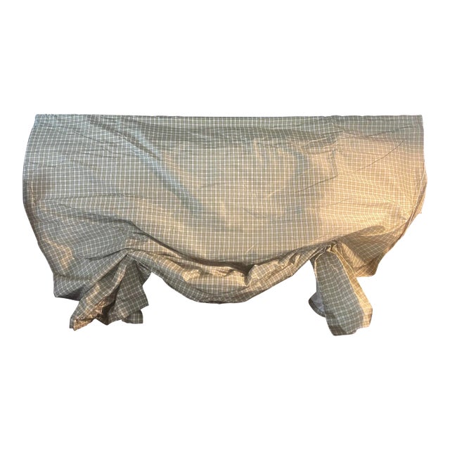 American Silk Mill (Asm) Plaid Roman Balloon Shade - 25” W For Sale