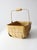 Mid 20th Century Antique Mustard Splint Weave Basket For Sale - Image 5 of 12