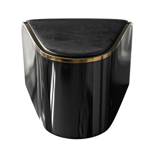 "Savini" Chair With Stainless Steel and Bronze Details, Handcrafted For Sale In Los Angeles - Image 6 of 7