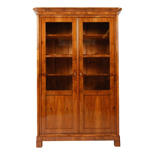 Showcase Biedermeier in Walnut For Sale